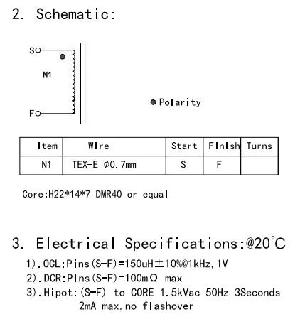 Inducteur d'étouffement en mode commun standard 21AWG pour machine à souder