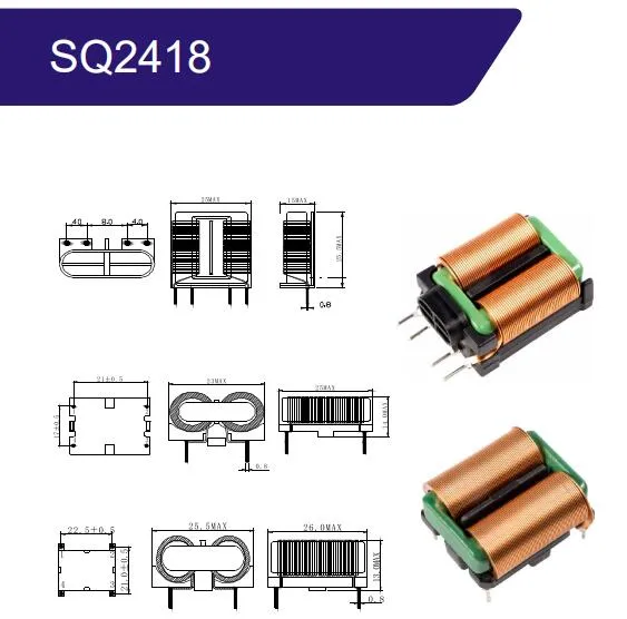 Inducteur d'étouffement en mode commun d'entrée pour contrôleur de moteur PCB