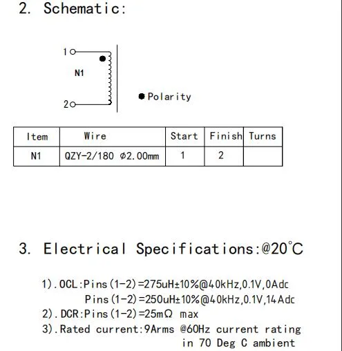 Inducteur d'étranglement de mode commun standard pour le pilote LED