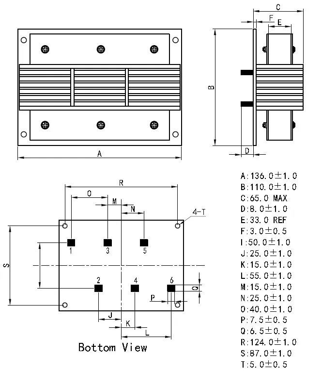 Corne de fer inductrice Ikp CTN 20uh 180A bobine d'étouffement de mode commun