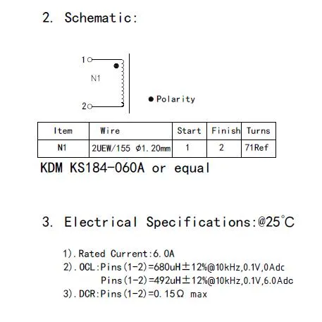 Inducteur de mode différentiel personnalisé 680uh avec certification CE/UL/RoHS