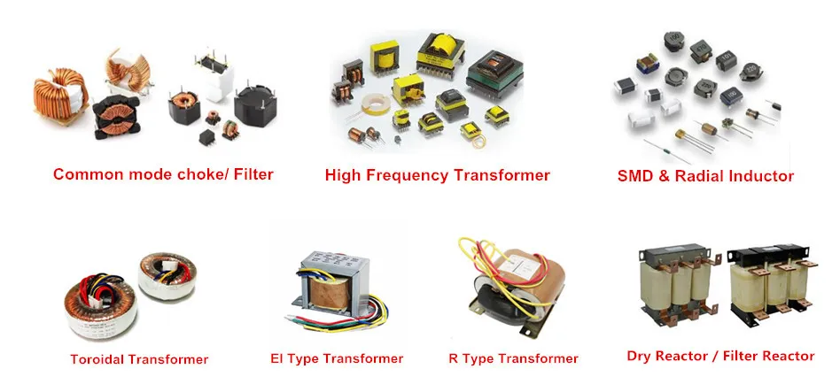 Transformateur d'alimentation électrique à haute tension avec noyau ferrite