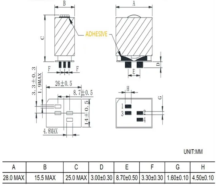 Transformateurs à haute fréquence à noyau ferrite de type SMD pour véhicules électroniques